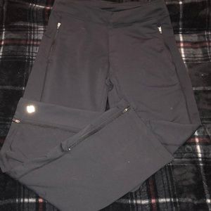 Moving comfort pants with zipper on bottom of legs